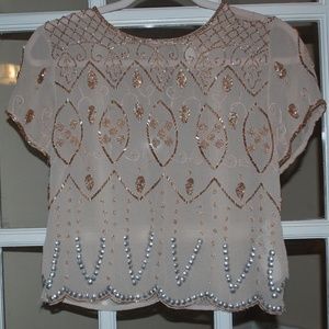Sheer embellished top